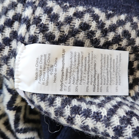 J Crew Chevron Mock Turtleneck Sweater, S - Picture 5 of 5